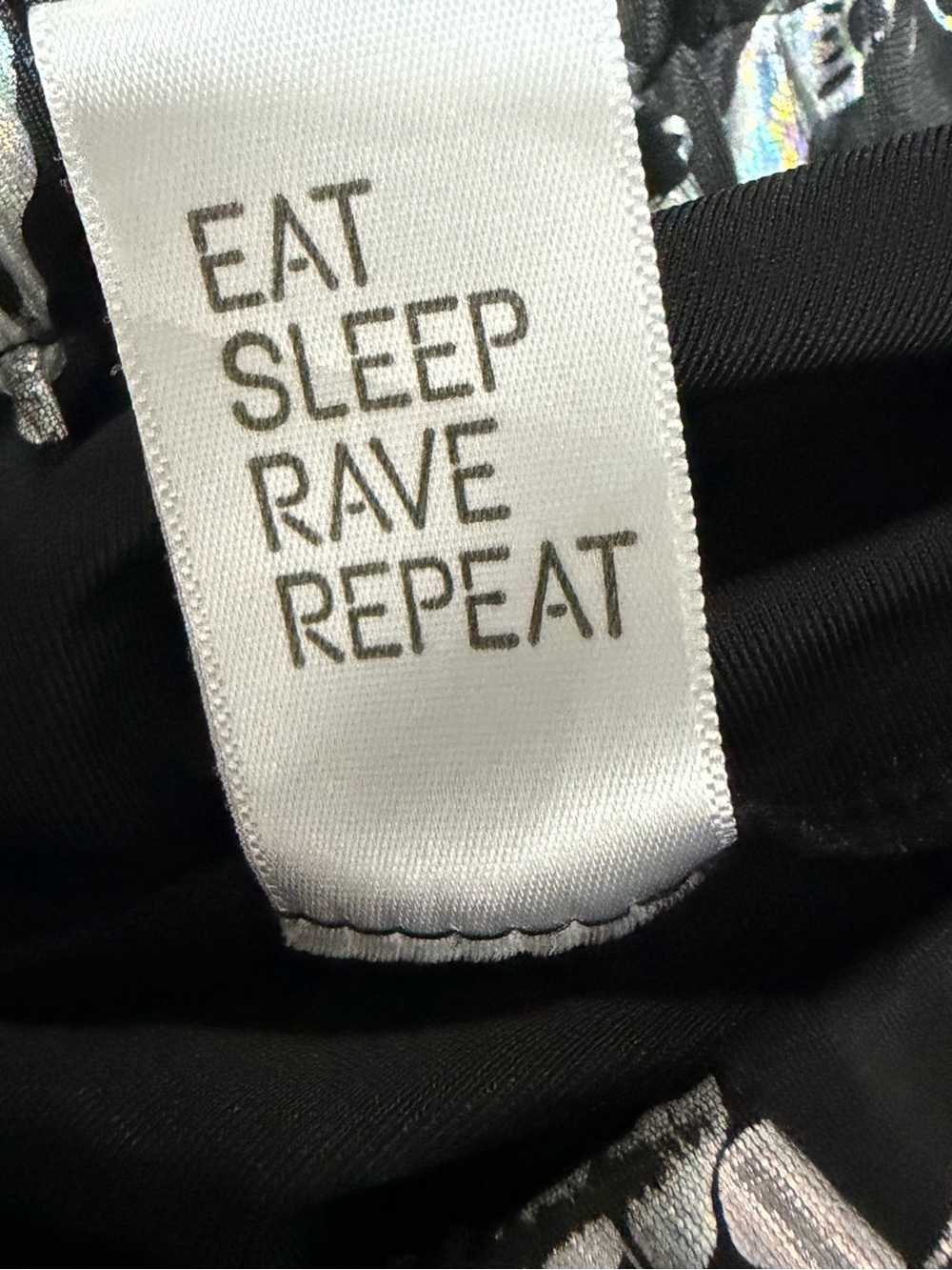 Club Exx Sweet Escape Holographic Harem Joggers XS Rave Y2K Goth - Picture 9 of 9